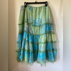 NWT Anage Too Handcrafted Vintage Midi Skirt